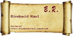 Bindseid Raul névjegykártya